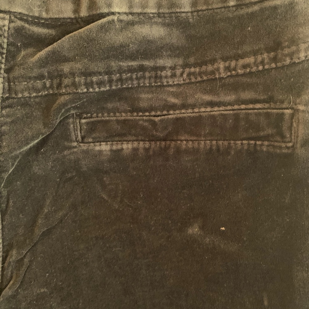 Brushed corduroy dark olive green
Like new.